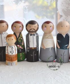 omuleti personalizati peg doll wood-u